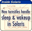 How turnstiles handle sleep and wakeup in Solaris