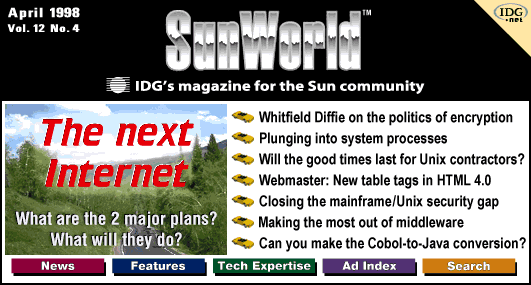 [SunWorld April 1998 table of contents]