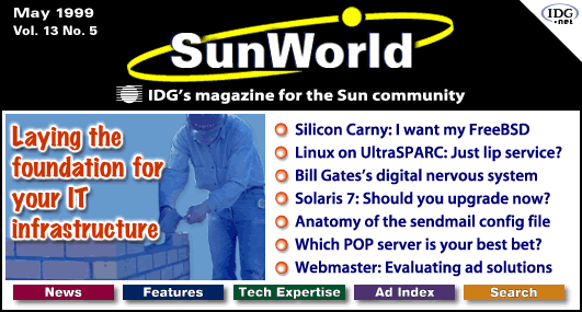 [SunWorld May 1999 table of contents]