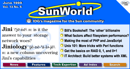 [SunWorld June 1999 table of contents]