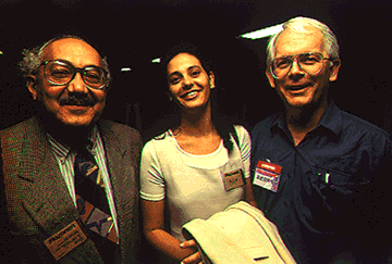 The 
author poses with two other attendees.