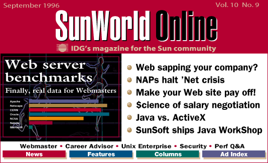 [SunWorld Online September 1996 table of contents]