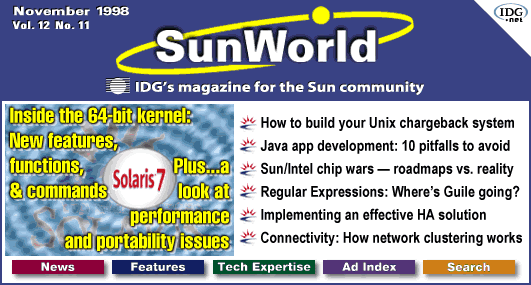 [SunWorld November 1998 table of contents]