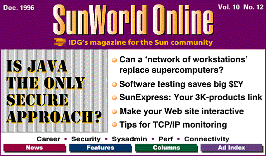 [SunWorld Online December 1996 table of contents]