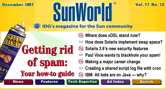 [SunWorld December 1997 table of contents]