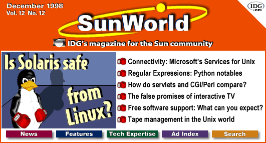 [SunWorld December 1998 table of contents]
